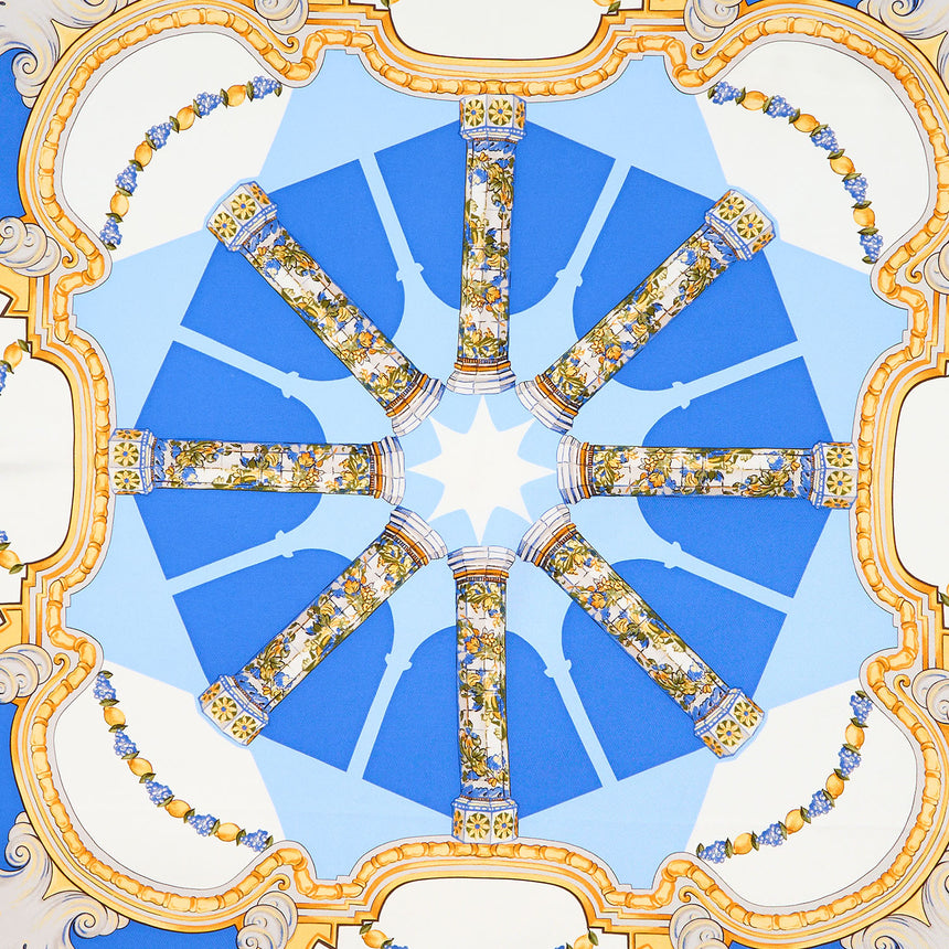 FOULARD IN SETA 90 AZZURRO