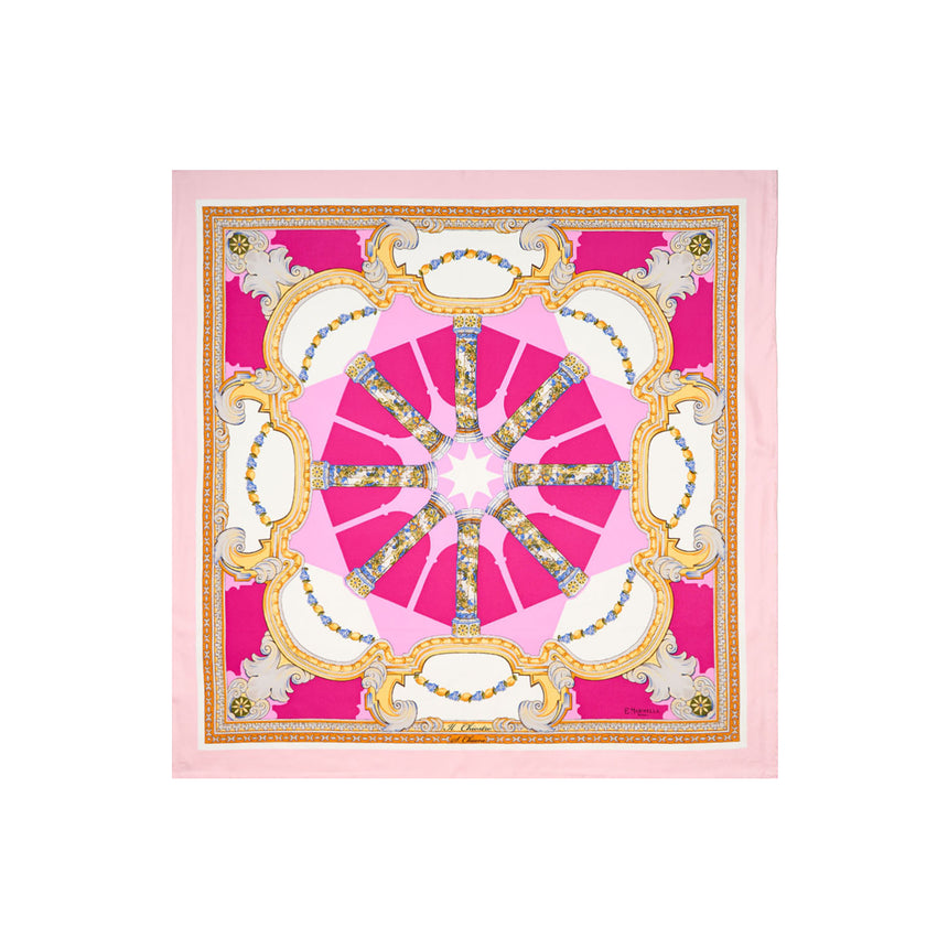 FOULARD IN SETA 90 ROSA