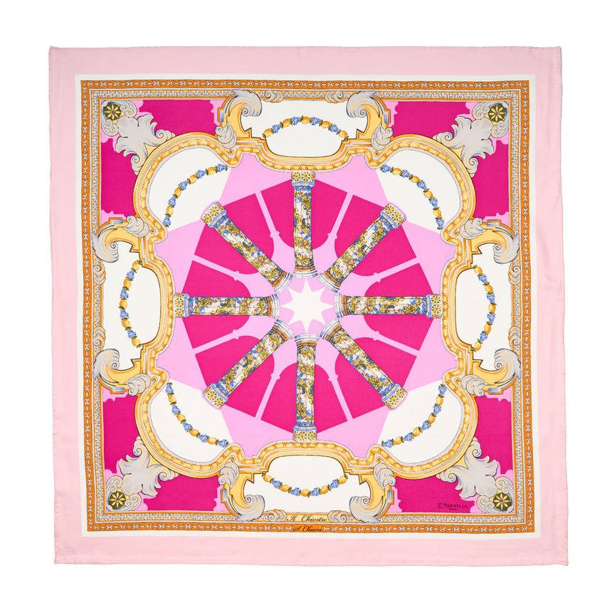 PINK SILK SCARF 90