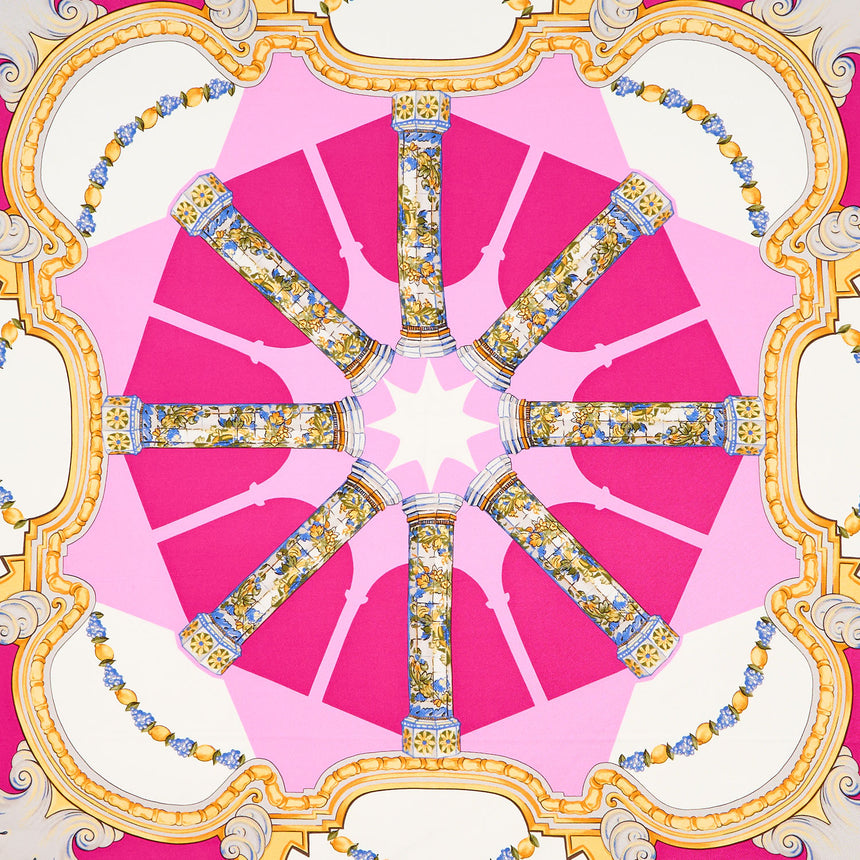 FOULARD IN SETA 90 ROSA