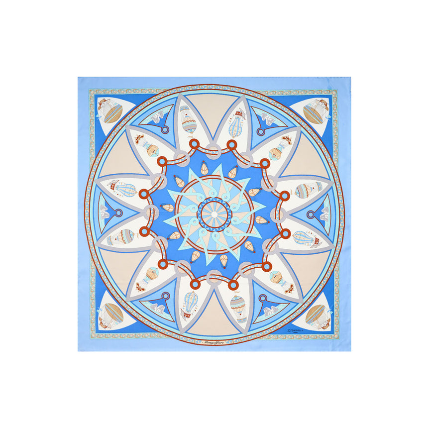 FOULARD IN SETA 90 AZZURRO