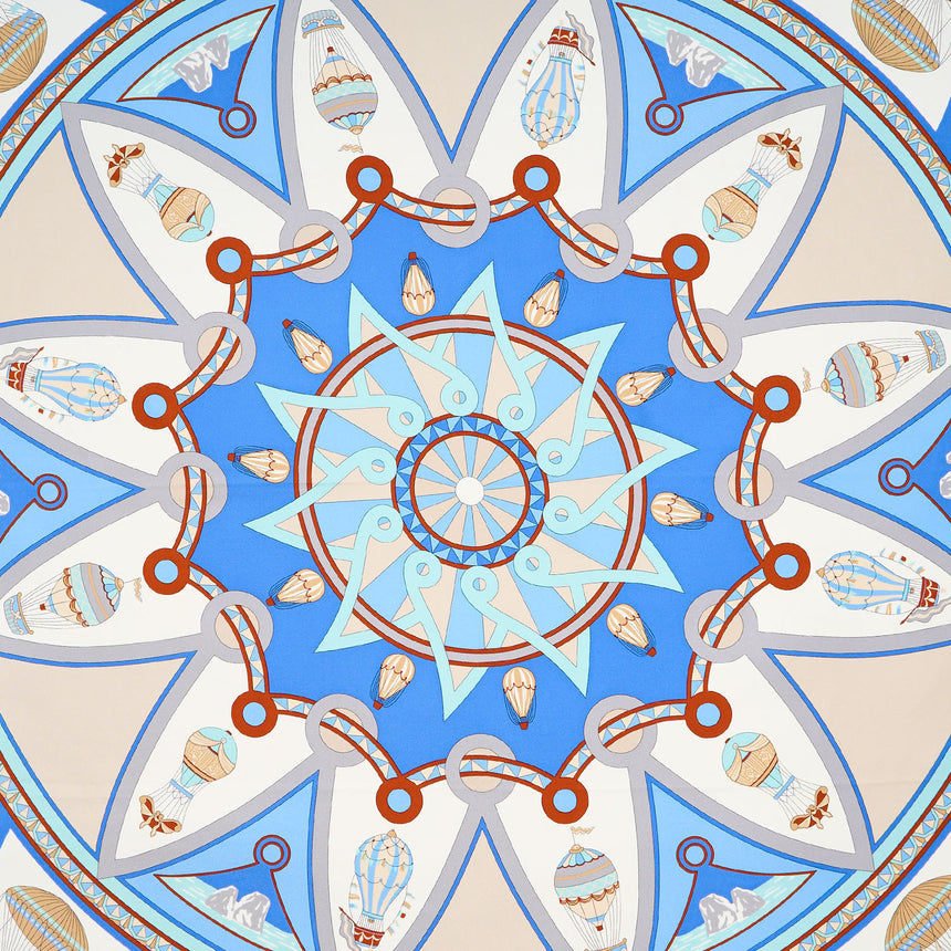 FOULARD IN SETA 90 AZZURRO