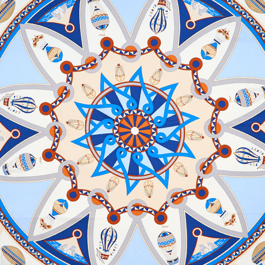 FOULARD IN SETA 90 AZZURRO POLVERE