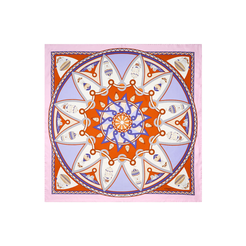 FOULARD IN SETA 90 ROSA