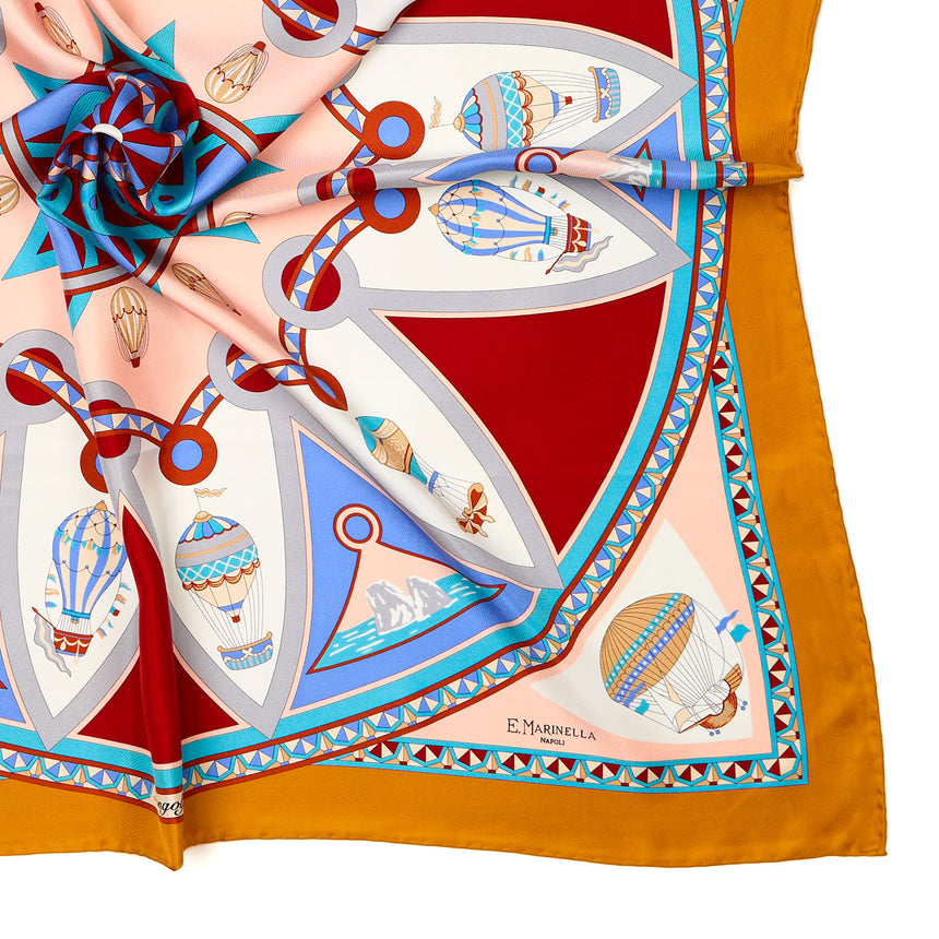 FOULARD IN SETA 90 GIALLO
