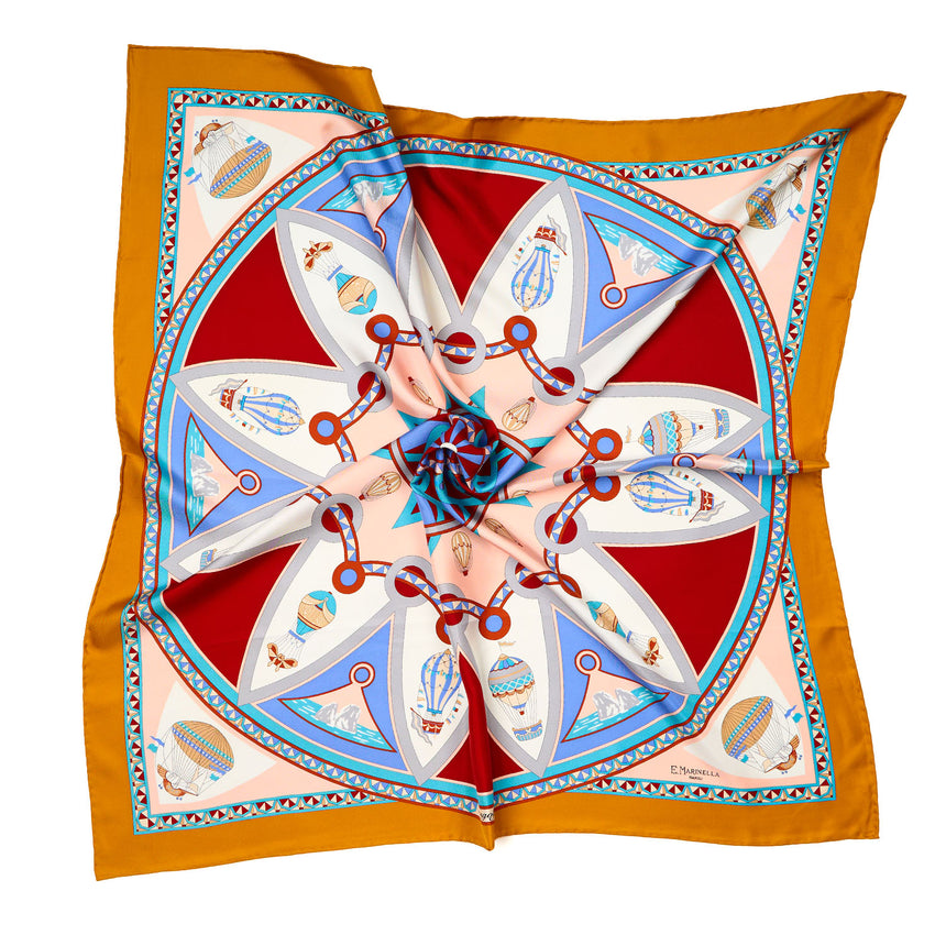 FOULARD IN SETA 90 GIALLO