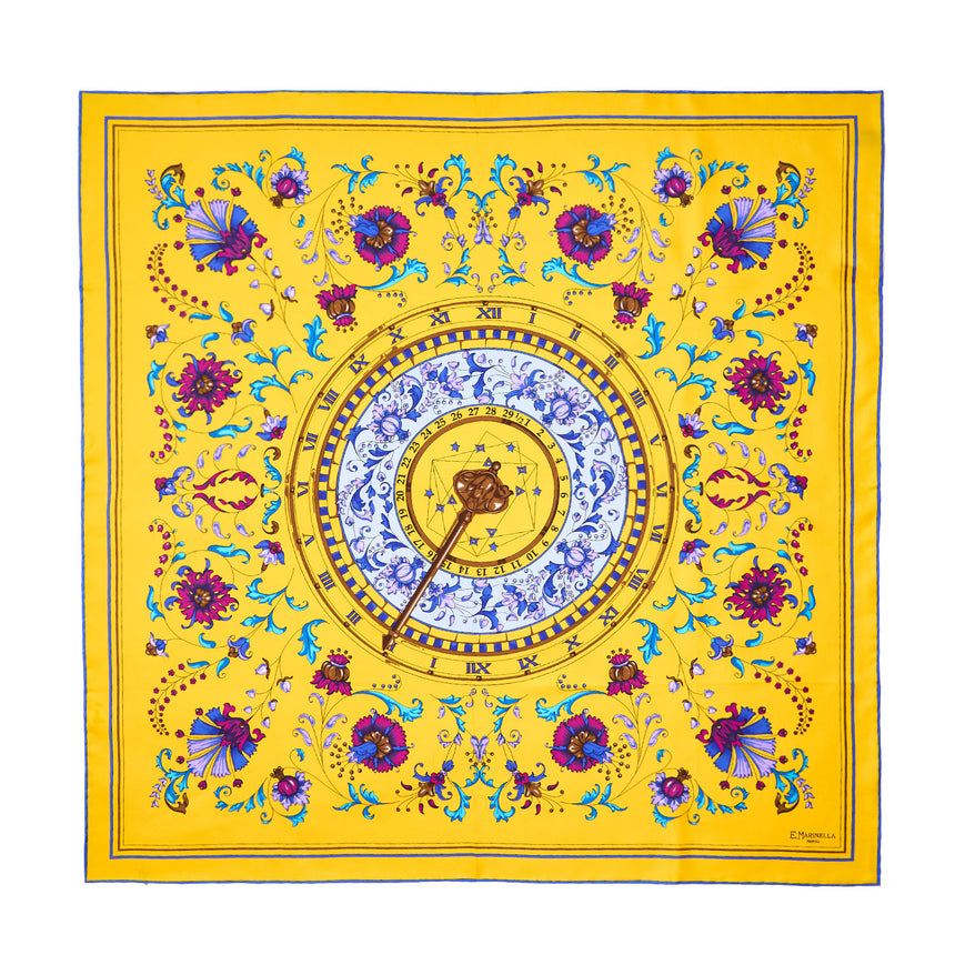 FOULARD IN SETA 90 GIALLO