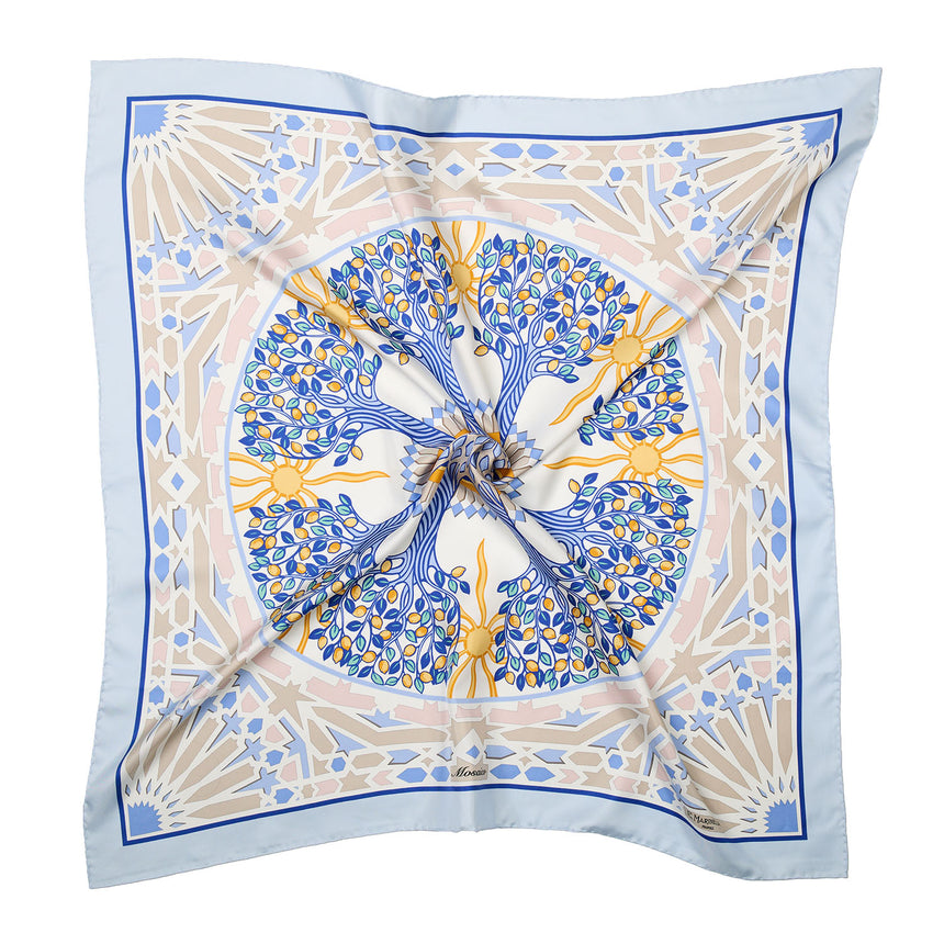 FOULARD IN SETA 90 AZZURRO