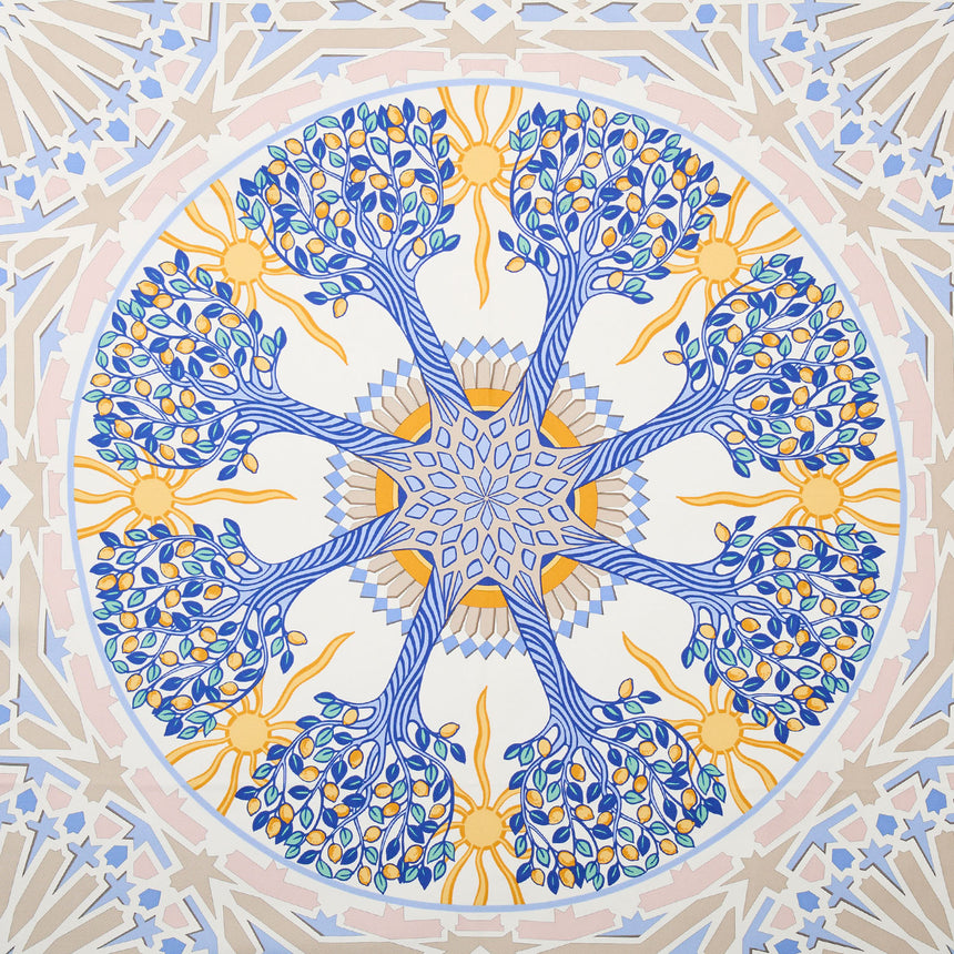 FOULARD IN SETA 90 AZZURRO