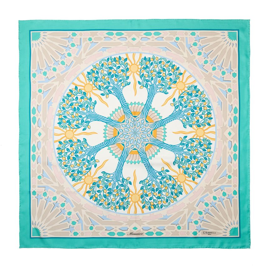 FOULARD IN SETA 90 VERDE