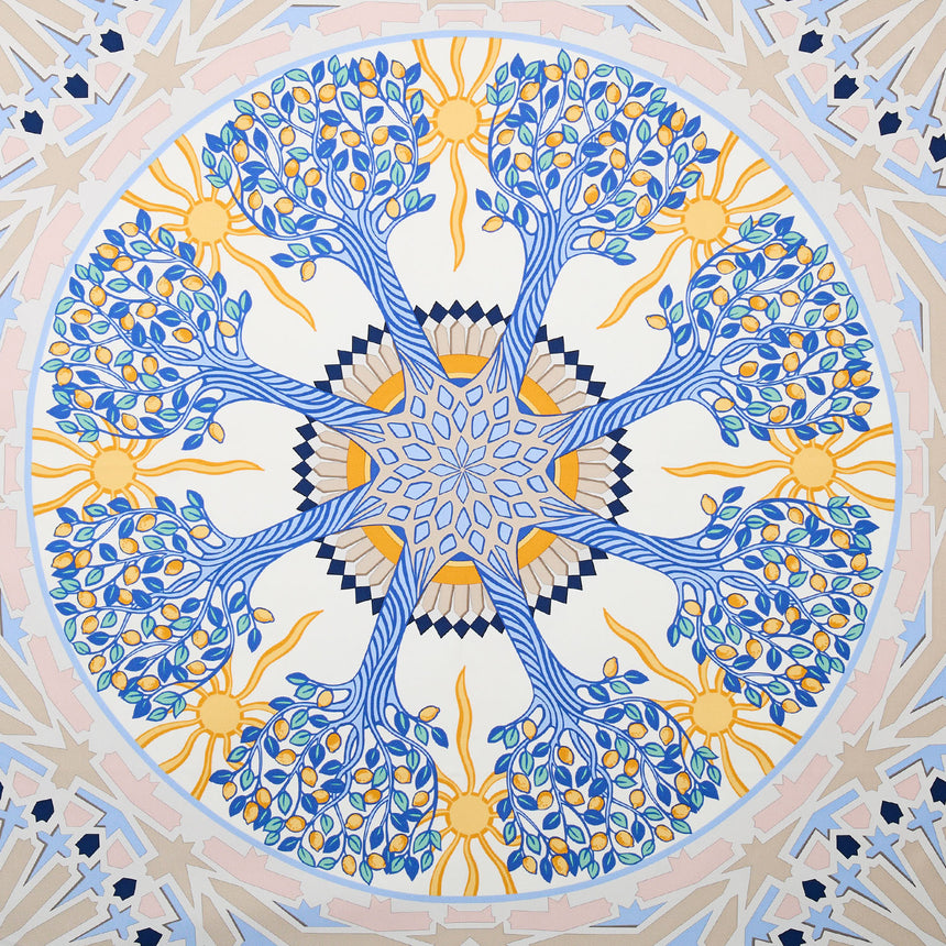 FOULARD IN SETA 90 BLU