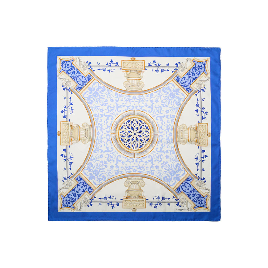 FOULARD IN SETA 90 AZZURRO POLVERE