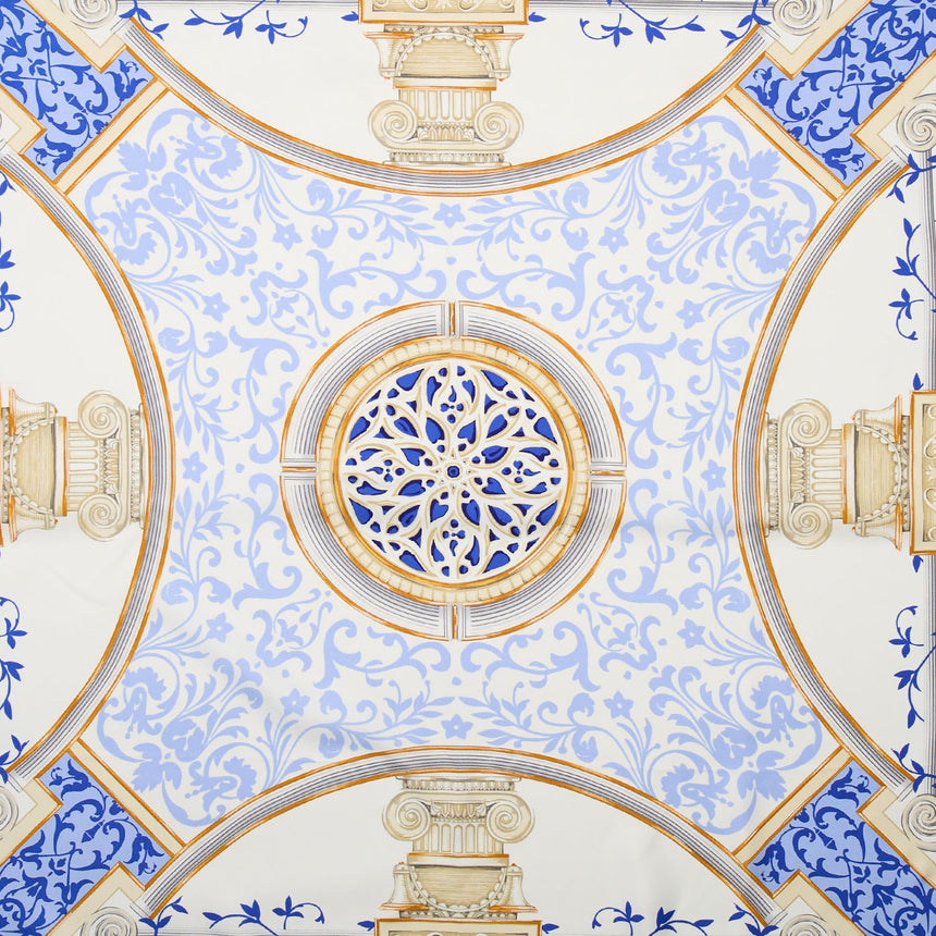 FOULARD IN SETA 90 AZZURRO POLVERE