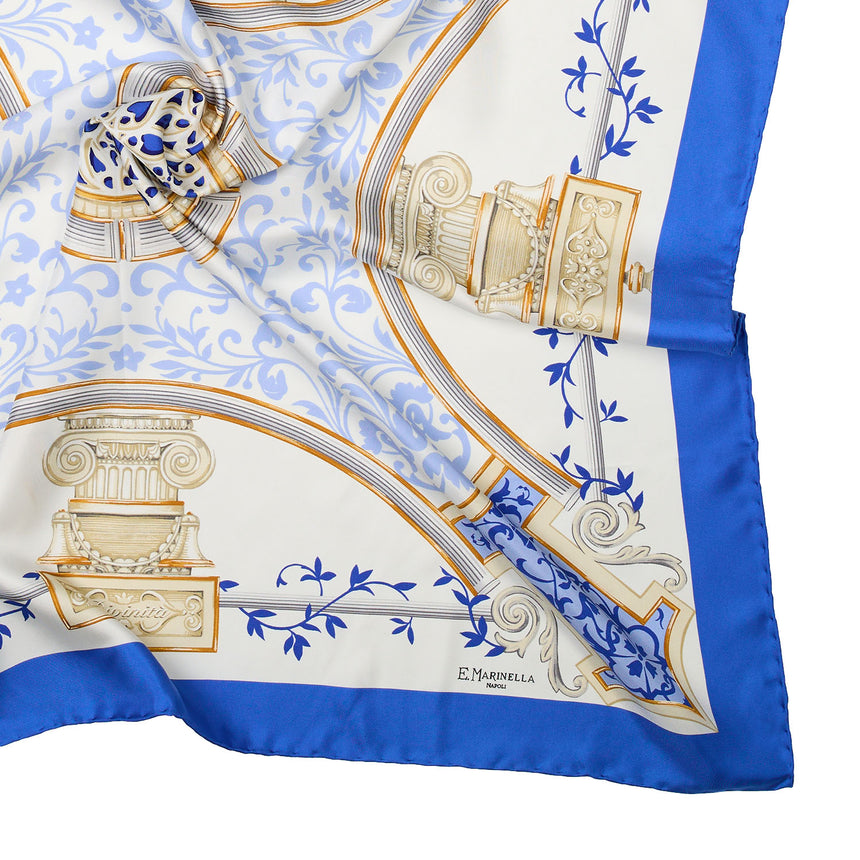 FOULARD IN SETA 90 AZZURRO POLVERE