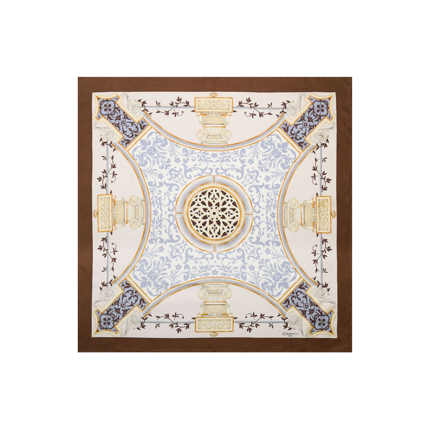 FOULARD IN SETA 90 MARRONE CHIARO