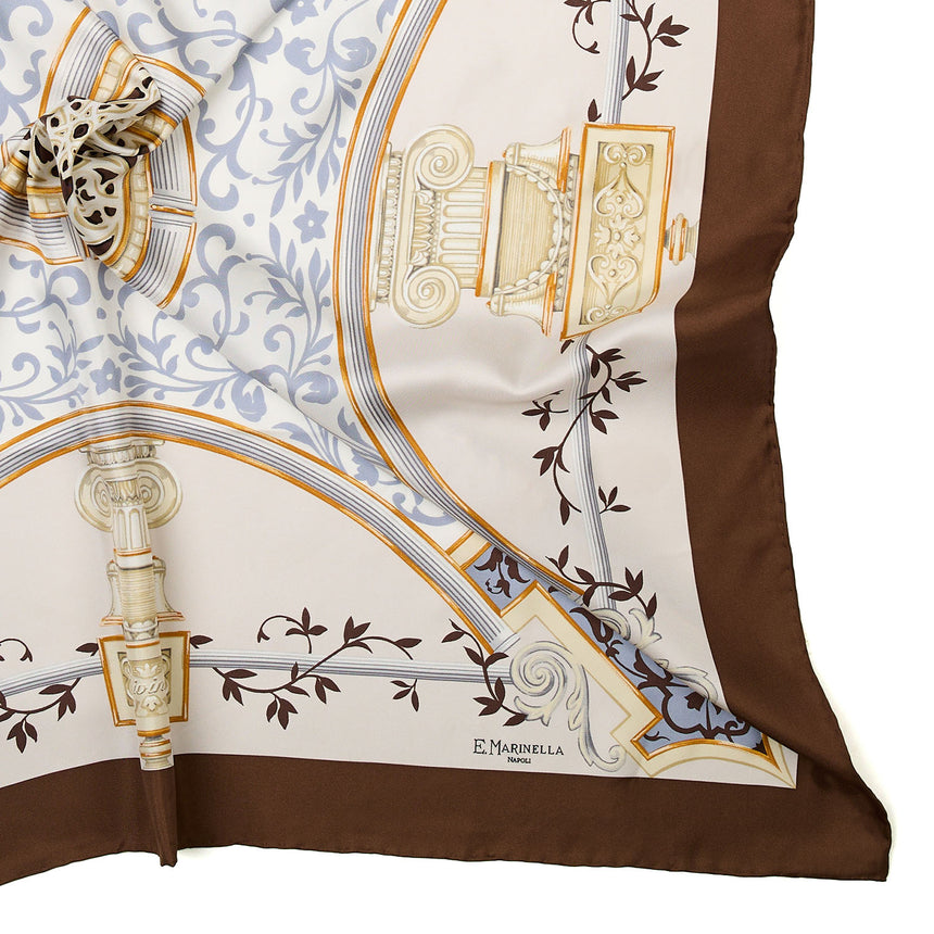 FOULARD IN SETA 90 MARRONE CHIARO