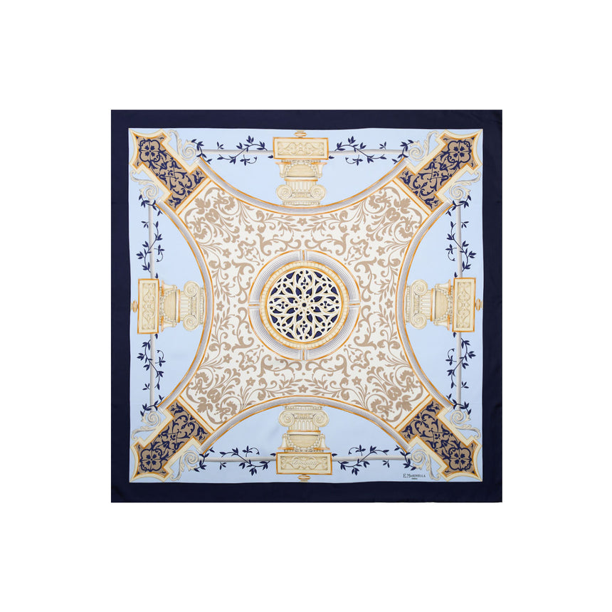 FOULARD IN SETA 90 BLU