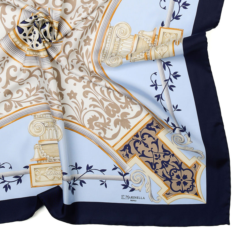 FOULARD IN SETA 90 BLU