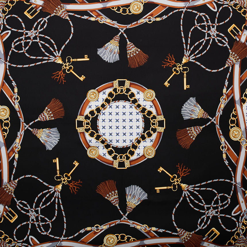 FOULARD IN SETA 90 NERO