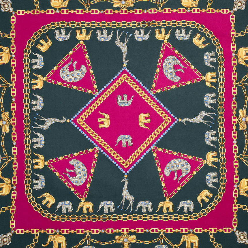 FUCHSIA SILK SCARF 90