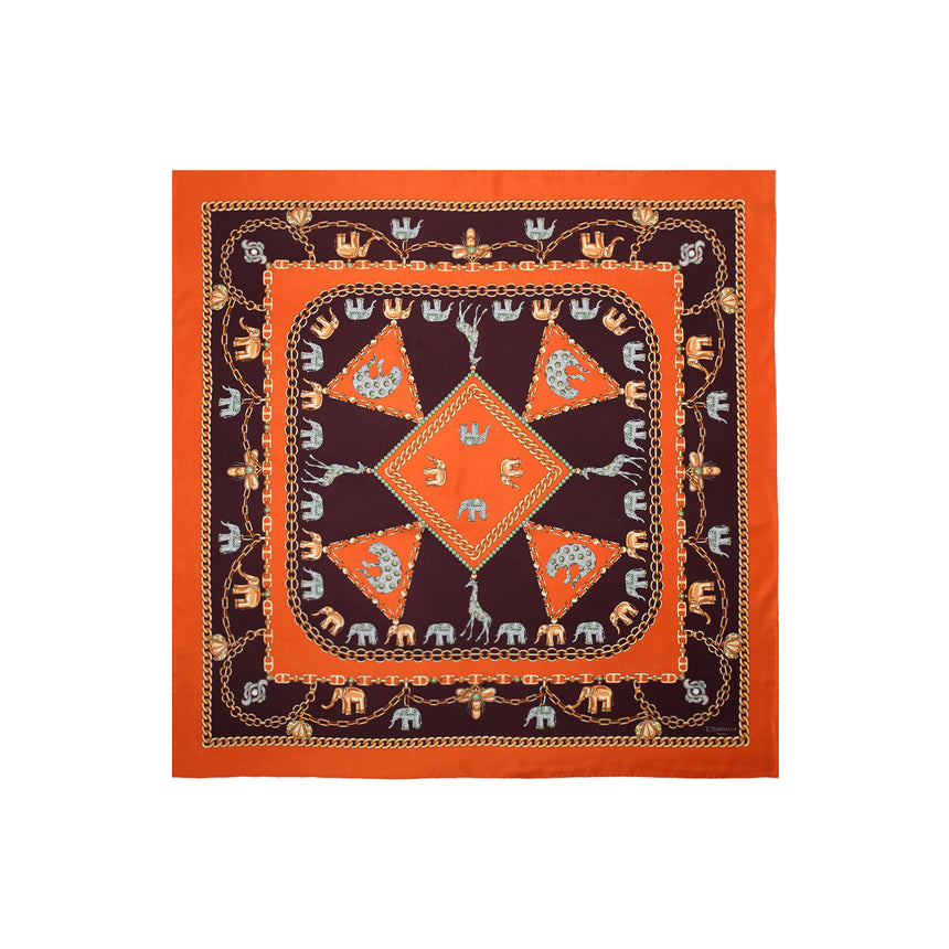 FOULARD IN SETA 90 ARANCIONE
