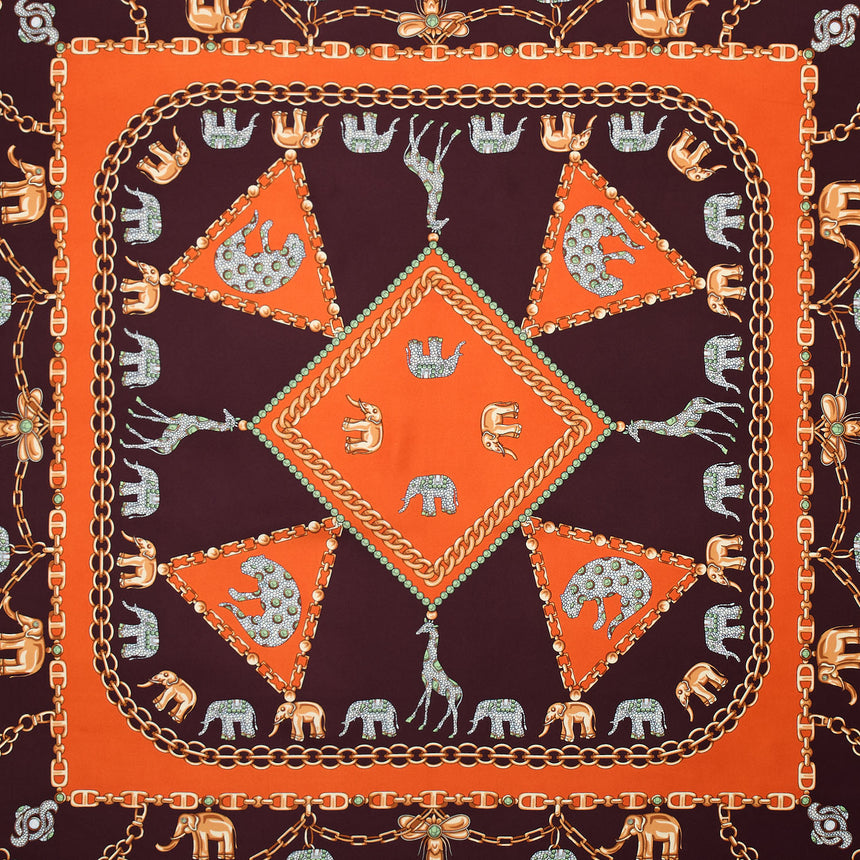 ORANGE SILK SCARF 90
