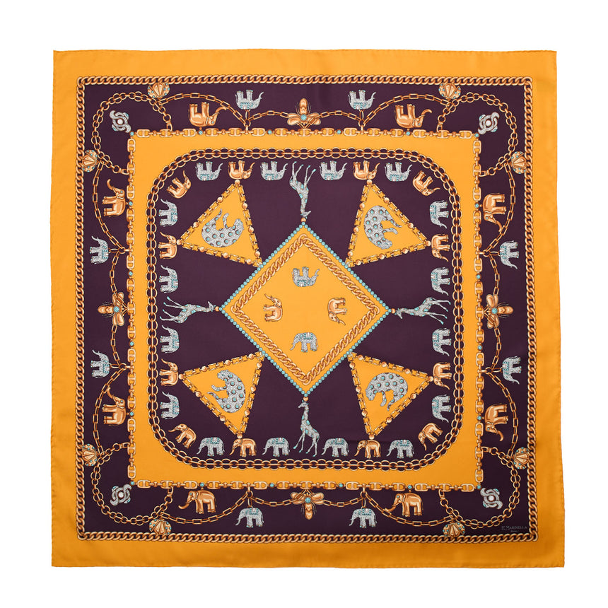 FOULARD IN SETA 90 GIALLO