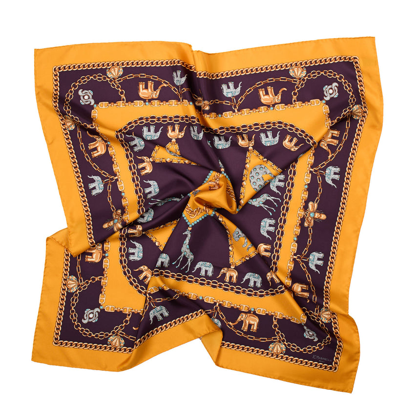 FOULARD IN SETA 90 GIALLO