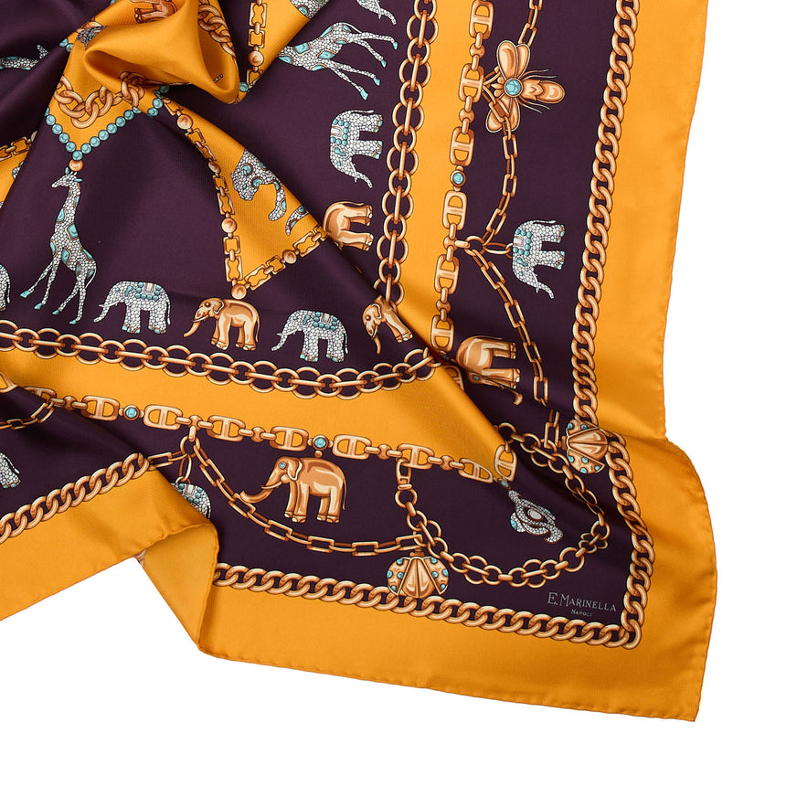 FOULARD IN SETA 90 GIALLO