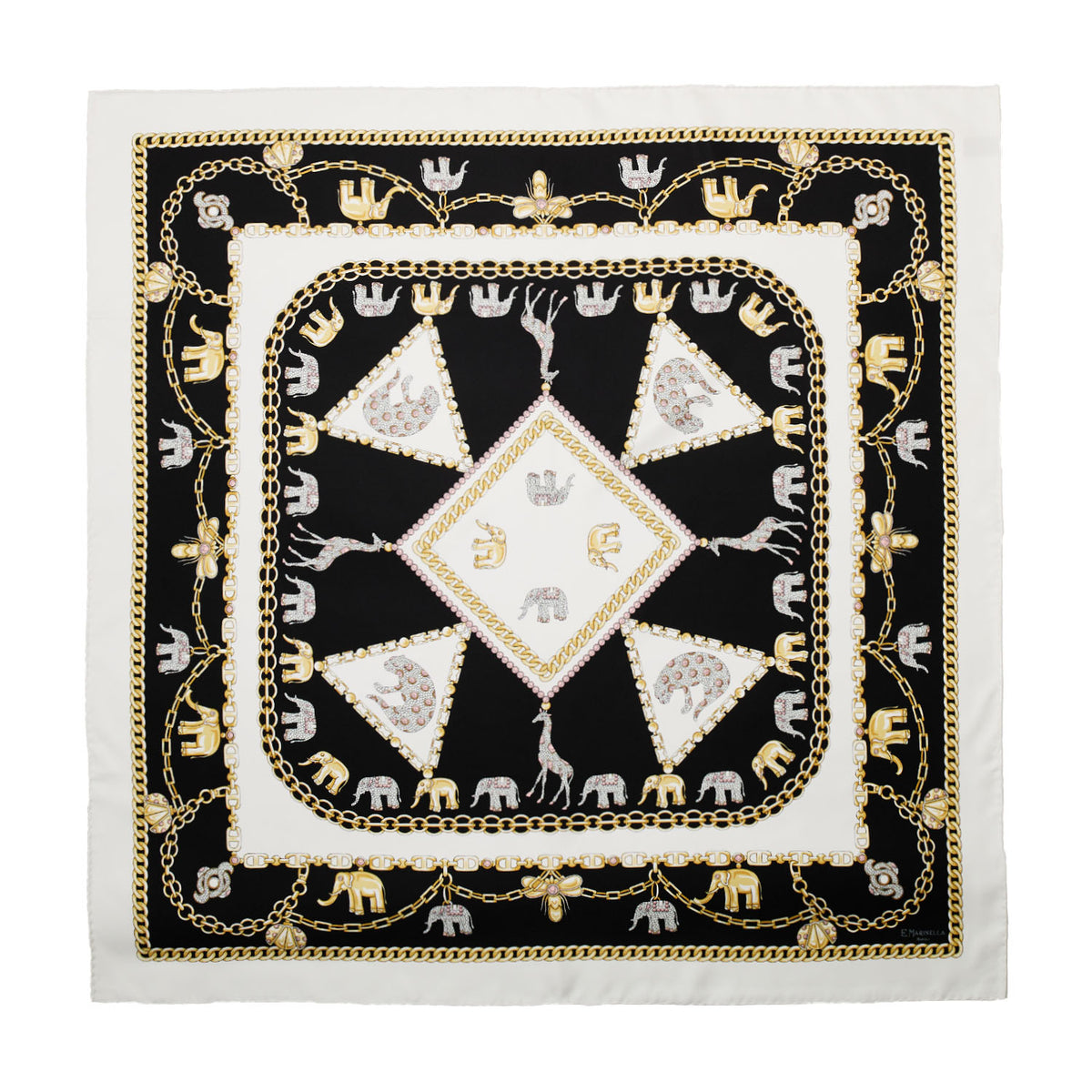 E MARINELLA pure silk small scarf or pocket square