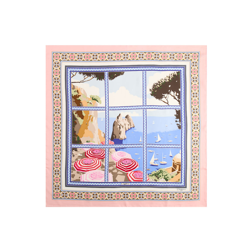 PINK SILK SCARF 90