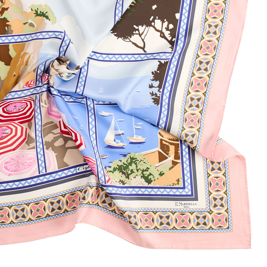 PINK SILK SCARF 90