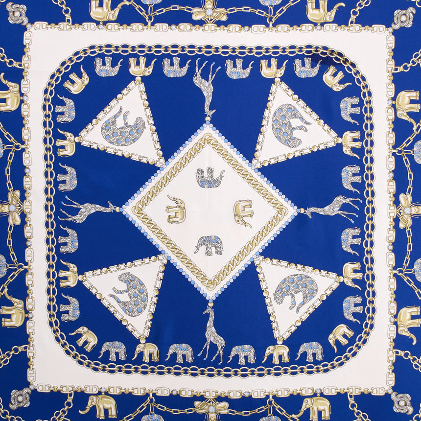 BLUE SILK SCARF 90