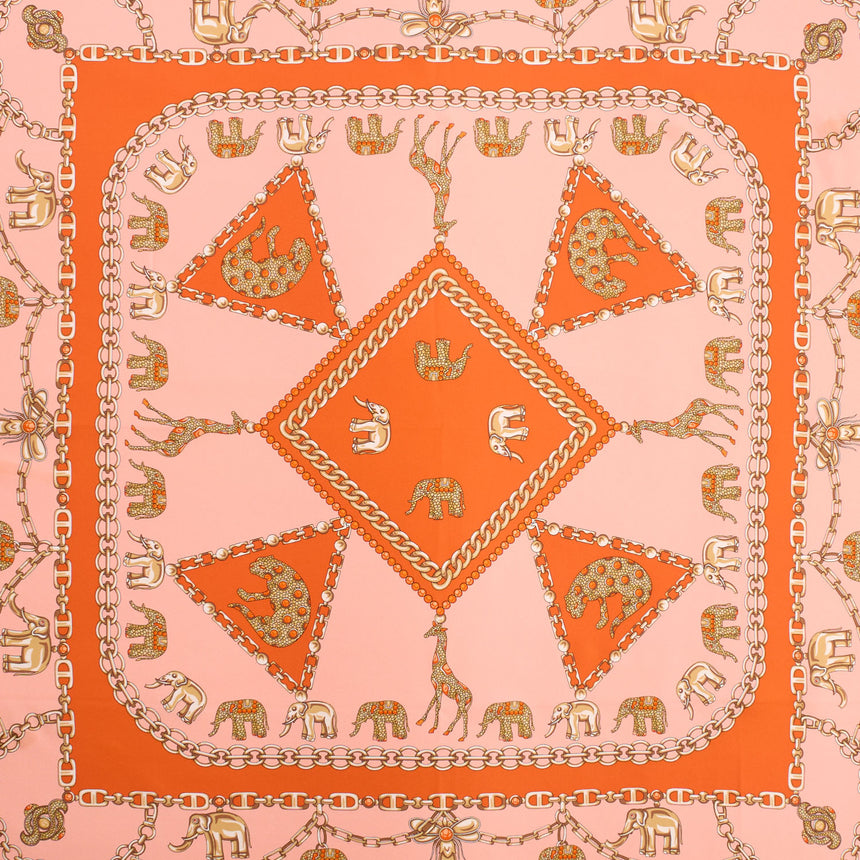 ORANGE SILK SCARF 90