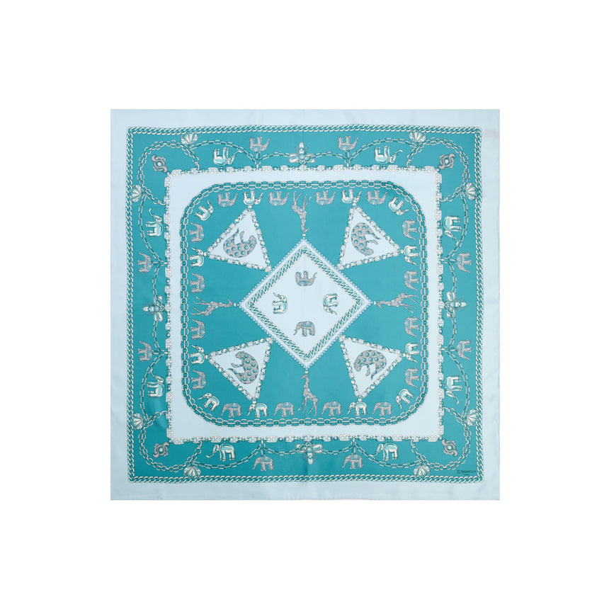 GREEN SILK SCARF 90