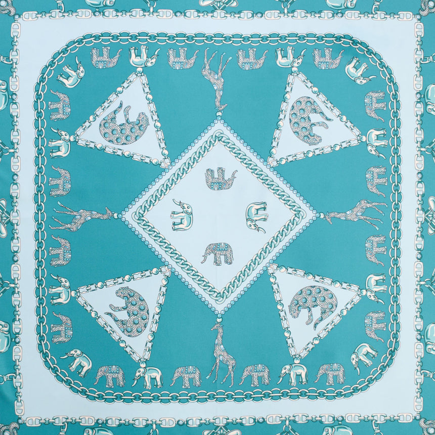 GREEN SILK SCARF 90