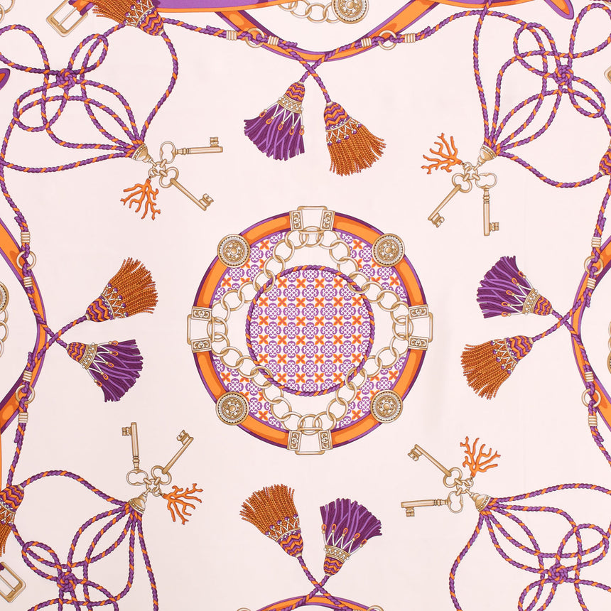 VIOLET SILK SCARF 90