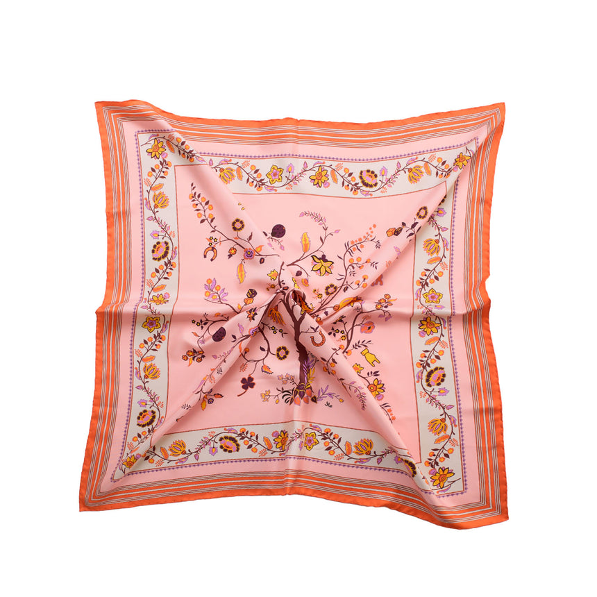 ORANGE SILK SCARF 90