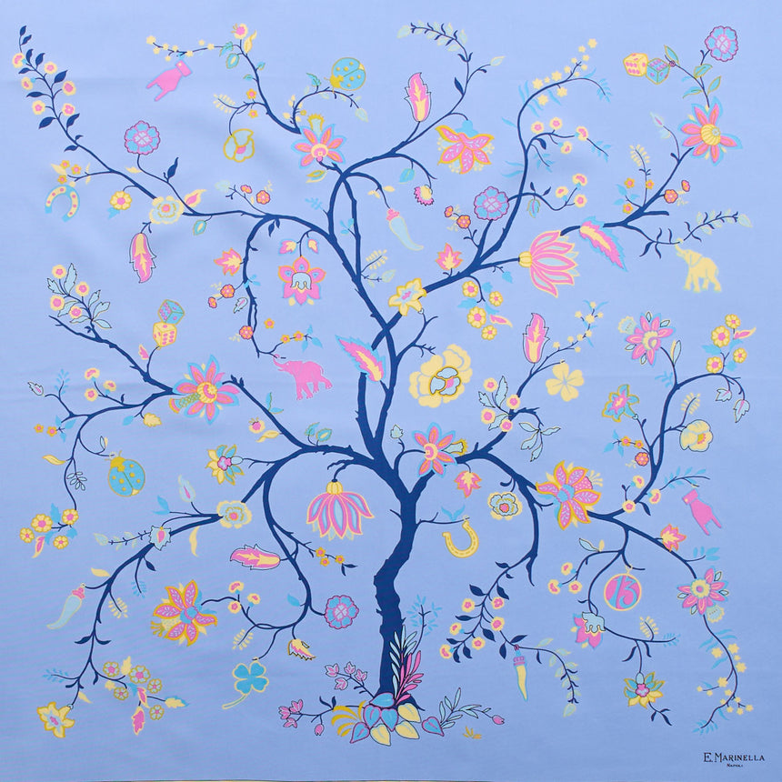 POWDER BLUE SILK SCARF 90