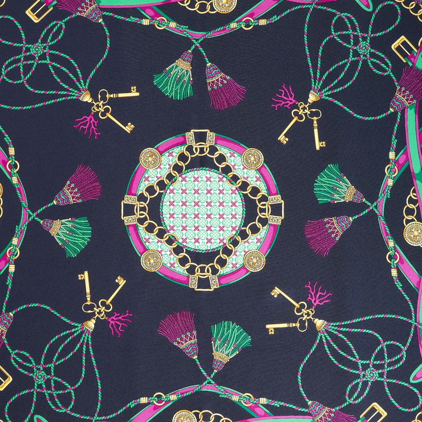 DARK GREEN SILK SCARF 65