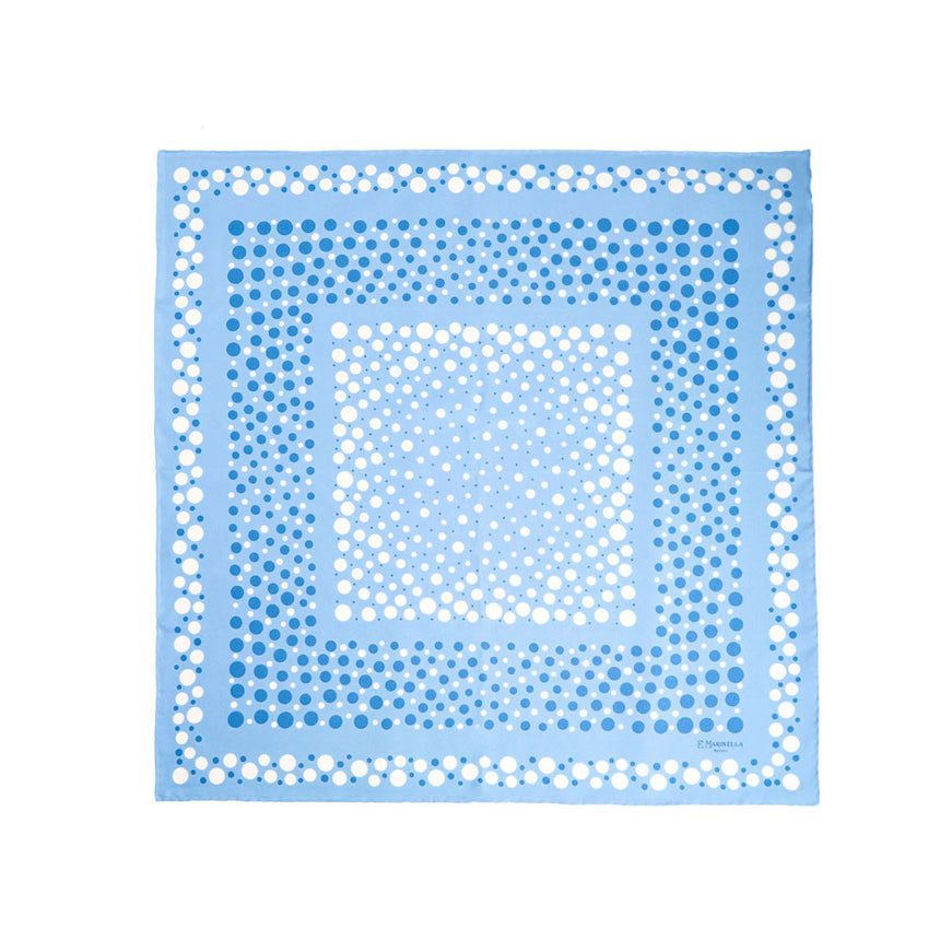 FOULARD IN SETA 65 AZZURRO