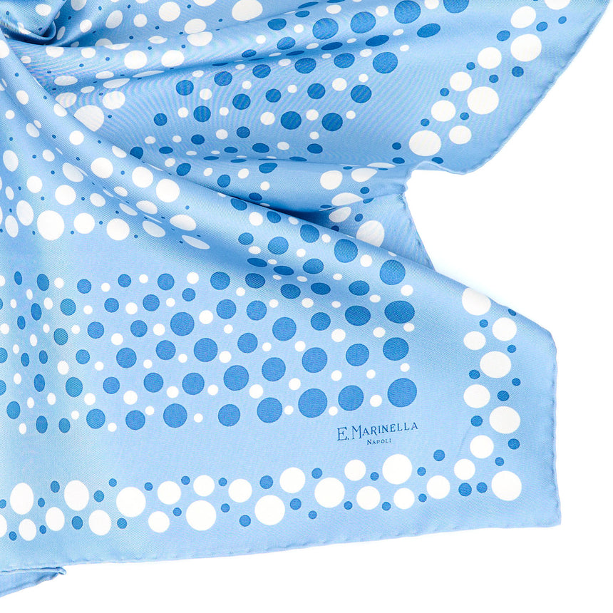FOULARD IN SETA 65 AZZURRO
