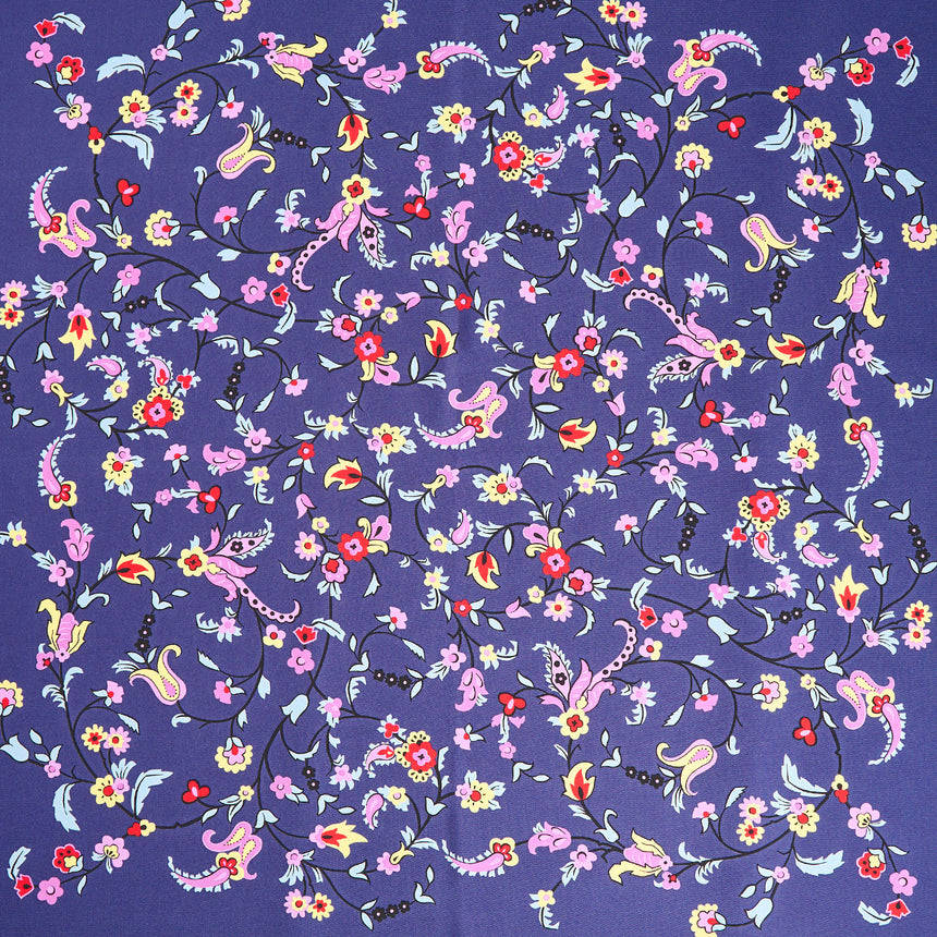 FOULARD IN SETA 65 BLU