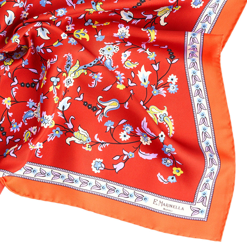 FOULARD IN SETA 65 ROSSO