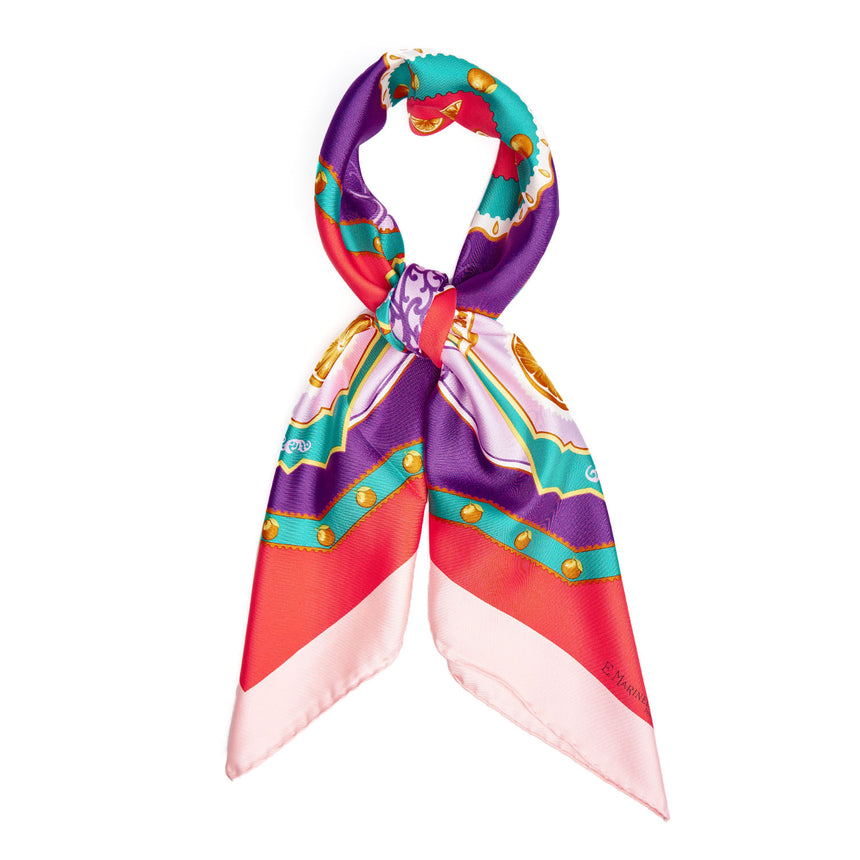 FOULARD IN SETA 90 ROSA