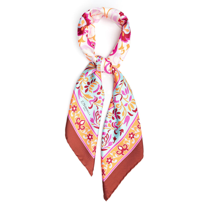 FOULARD IN SETA 90 MARRONE