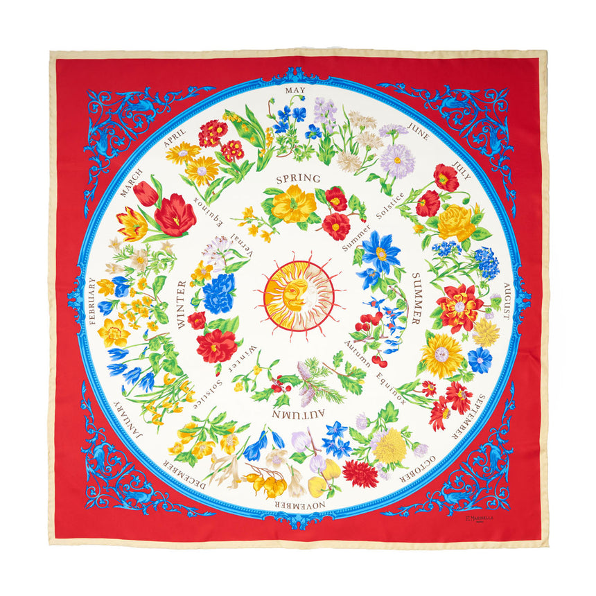 FOULARD IN SETA 90 ROSSO