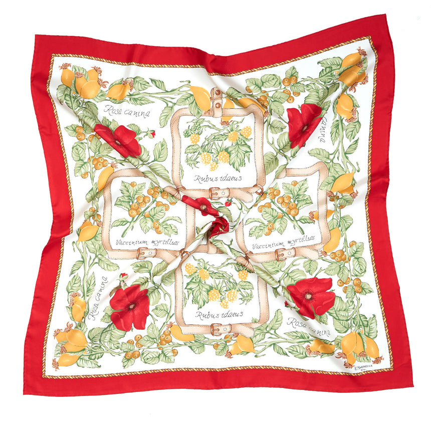 RED SILK SCARF 90