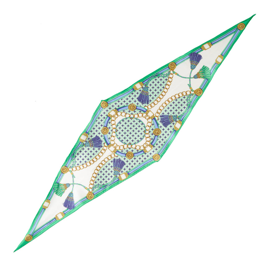 FOULARD ROMBO IN SETA VERDE