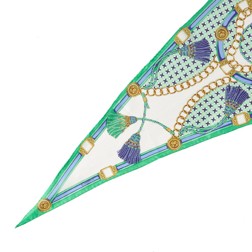 FOULARD ROMBO IN SETA VERDE